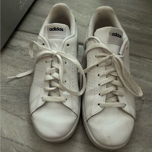 Adidas White Lace-Up Sneakers